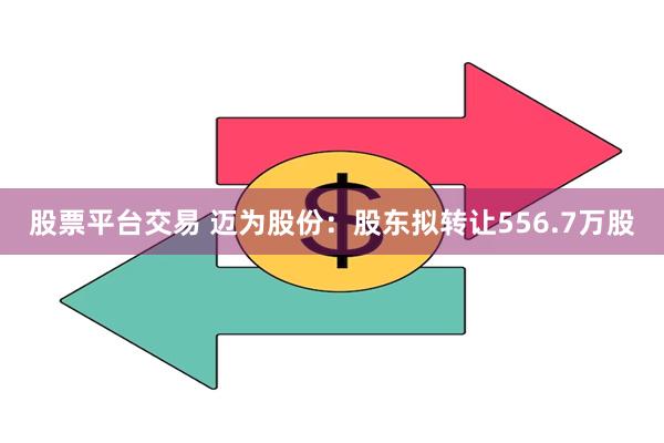 股票平台交易 迈为股份：股东拟转让556.7万股