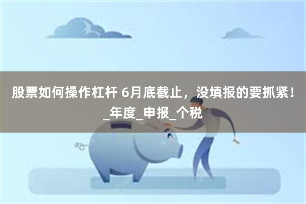 股票如何操作杠杆 6月底截止，没填报的要抓紧！_年度_申报_
